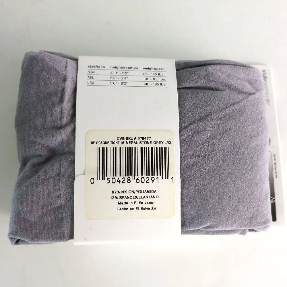 Wholesale Bulk Lot 27 Hanes Fashion Silky Opaque Tights‎ Stone Gray L/XL NEW